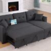 Luxurious Comfort Sectional Sofa Bed - Dark Gray - Image 5