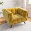 Addison - Mid-Century Modern Lounge Chair - Yellow - Image 2