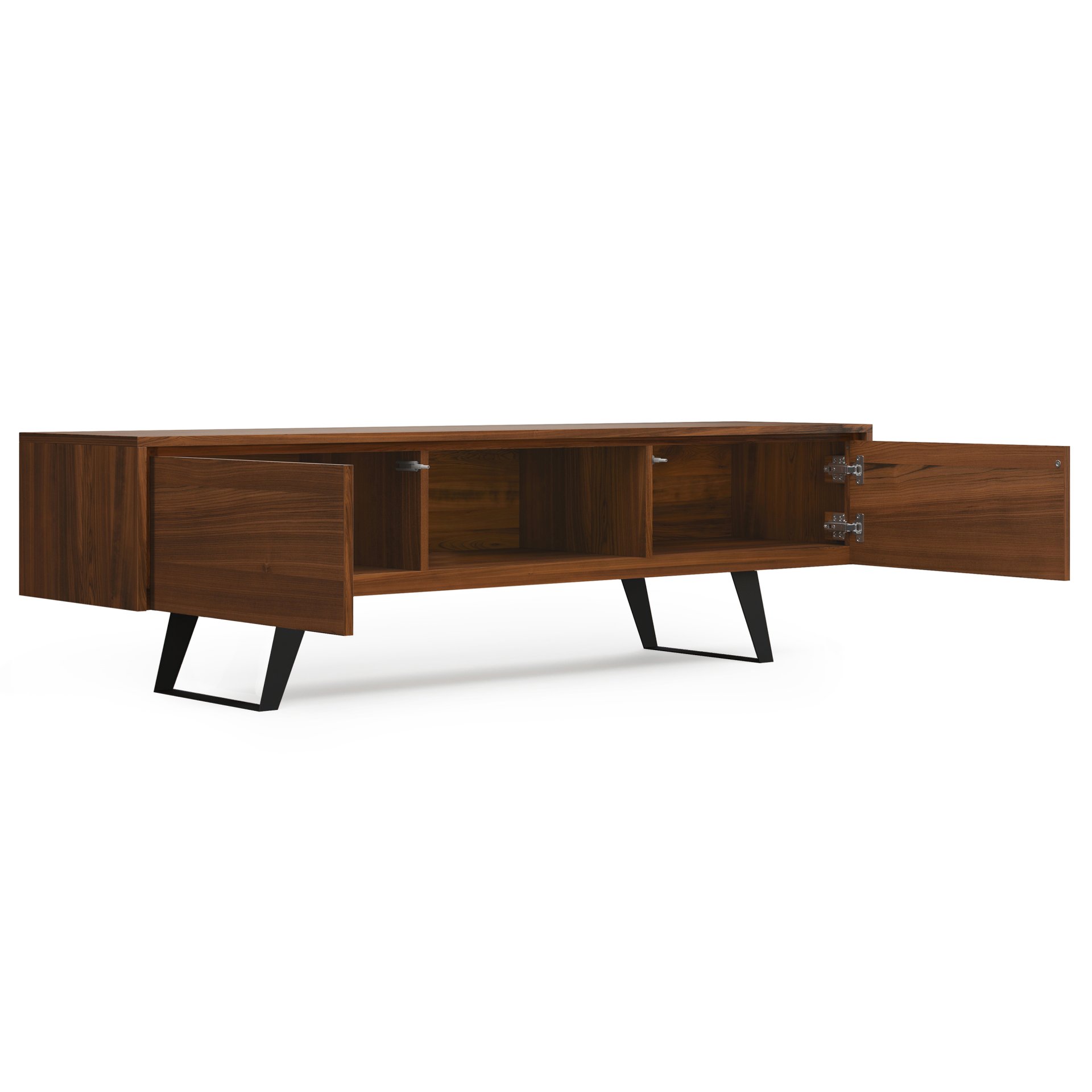 Lowry - Handcrafted TV Media Stand - Walnut - Image 9