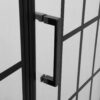 Frameless Pivot Shower Door With Pattern Glass, Open Entry Design - Matte Black - Image 4