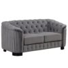 Upholstered Loveseat Sofa With Thick Removable Seat Cushion - Gray - Image 13