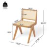 Chandigarh - Dining Room Chairs With Rattan And Solid Wood (Set of 2) - Natural - Image 3