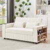 Pull Out Sofa Bed Convertible Couch Loveseat Sofa Modern Sleeper Sofa With Adjustable Backrest For Living Room - Beige - Image 13
