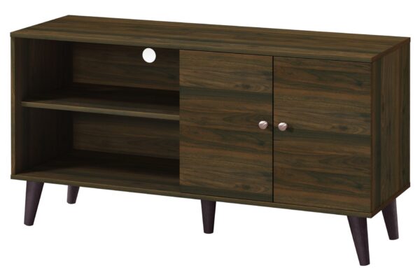 Amidon - TV Stand For TV's Up To 47.3", With 2 Storage Shelves & 1 Cabinet, Modern Entertainment Centre For TV In Living Room - Walnut