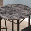 Dining Table Set Small Round 3 Pieces Set - Gray - Image 2
