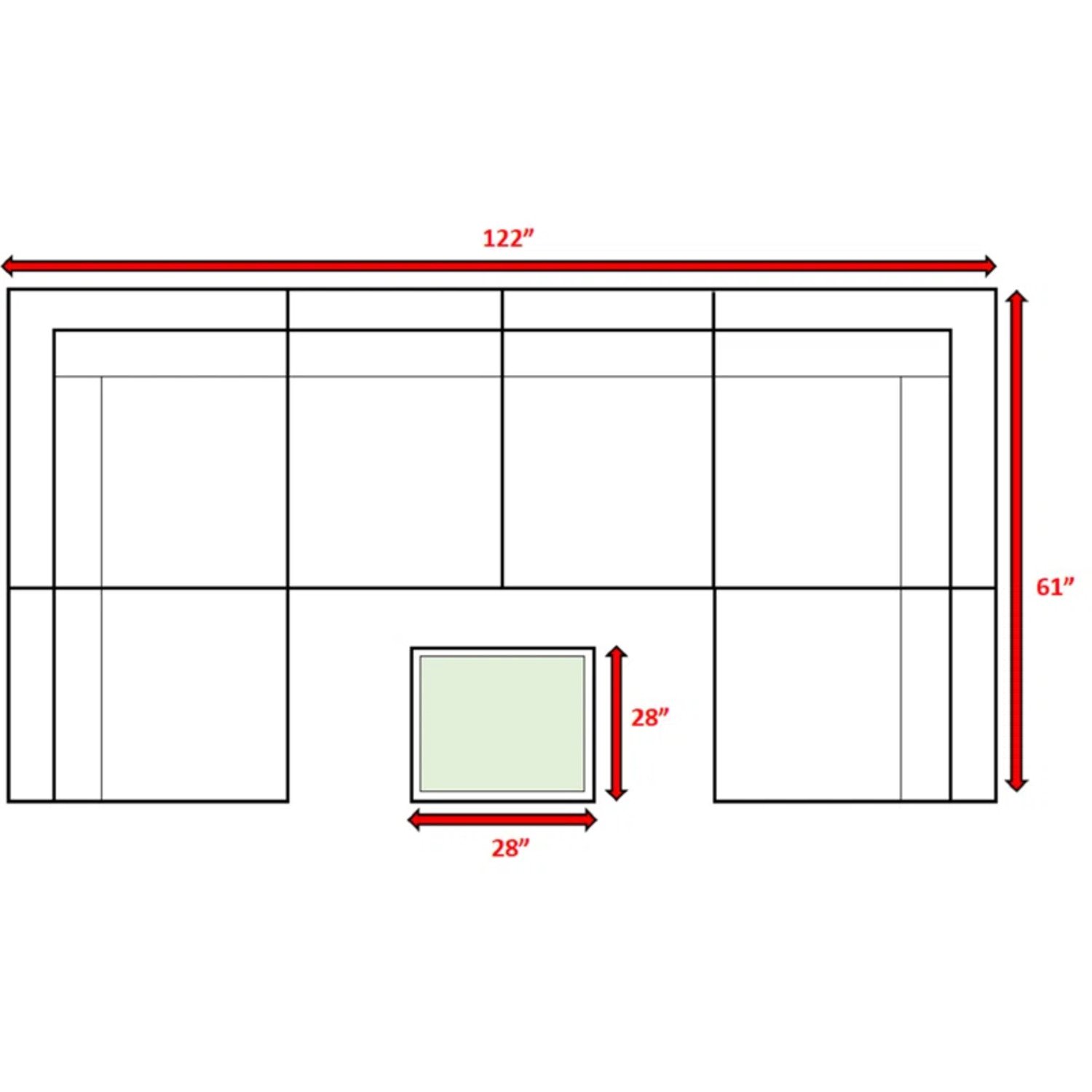 6 Person Outdoor Sofa Set With Premium Cushions, All Weather Wicker - Dark Blue / Gray Mix - Image 4