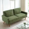 Sofa, European Style With Sleek Design, Modern & Vintage Flair, Upholstered 3 Seater Couch - Green - Image 4