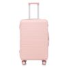 Set 3 Pieces 20" / 24" / 28" Abs Spinner Wheel Luggage, Matching Color, With Combination Lock - Pink - Image 25