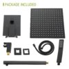 Dual Shower Head System With 12" Square Rain Shower And Rough In Valve - Matte Black - Image 7