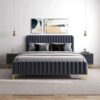 Bethany - Queen Upholstered Platform Bed - Gray - Image 5
