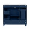 Bathroom Vanity With Sink, Soft Close Doors, Adjustable Shelves - Blue - Image 20