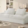 Nimbus - Oversized Full Foam 4 Seater Couch For Living Room Upholstered In Soft Corduroy, Wide Armrests - Ivory - Image 4