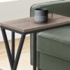 Accent Table, C - Shaped, Contemporary And Modern - Taupe / Black - Image 8