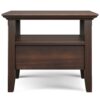 Acadian - Narrow Side Table With Drawer - Brown - Image 4