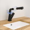 Pull Down Bathroom Sink Faucet With Three Water Modes And Construction - Matte Black - Image 6
