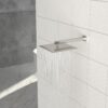 Square Rainfall Shower Head Stainless Steel, Full Body Coverage, Modern Wall / Ceiling Mount - Brushed Nickel - Image 2