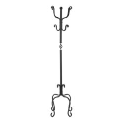 Coat Rack, Hall Tree, Free Standing, 8 Hooks, Entryway, Transitional - Black