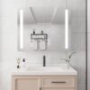 36" X 30" Medicine Cabinet With LED Vanity Mirror, Anti-Fog, Dimmable, Recessed Or Surface Mount, Aluminum 3000K~6000K Lighted Double Door Bathroom Cabinet With Touch Switch - Silver - Image 10