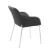 Daniella - Contemporary Dining Chair (Set of 2) - Chrome / Black - Image 4