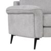 Upholstered 3 Seater Sofa With Curved Design And 2 Printed Pillows Chenille - Gray - Image 21