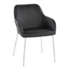 Daniella - Contemporary Dining Chair (Set of 2) - Chrome / Black - Image 2