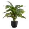 17" Tall, Artificial Plant, Dracaena, Indoor, Faux, Fake, Table, Greenery, Potted, Real Touch, Decorative - Green / Black - Image 5