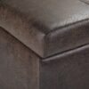 Dover - Storage Ottoman Bench - Distressed Brown - Image 7