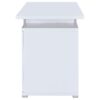 Office Computer Desk With 2 Drawers, Adjustable Shelf, And Slide Out Keyboard Tray - White - Image 10
