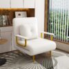 3 In 1 Convertible Folding Sofa Bed With Adjustable Backrest And Pillow - White - Image 11