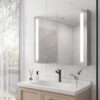 36" X 30" Medicine Cabinet With LED Vanity Mirror, Anti-Fog, Dimmable, Recessed Or Surface Mount, Aluminum 3000K~6000K Lighted Double Door Bathroom Cabinet With Touch Switch - Silver - Image 11