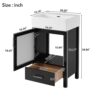 Bathroom Vanity With Sink And Ample Storage - Black - Image 3