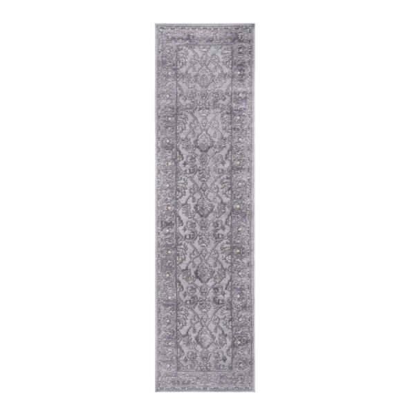 Marfi - 2' X 8' Oriental Runner Rug - Ivory / Gray