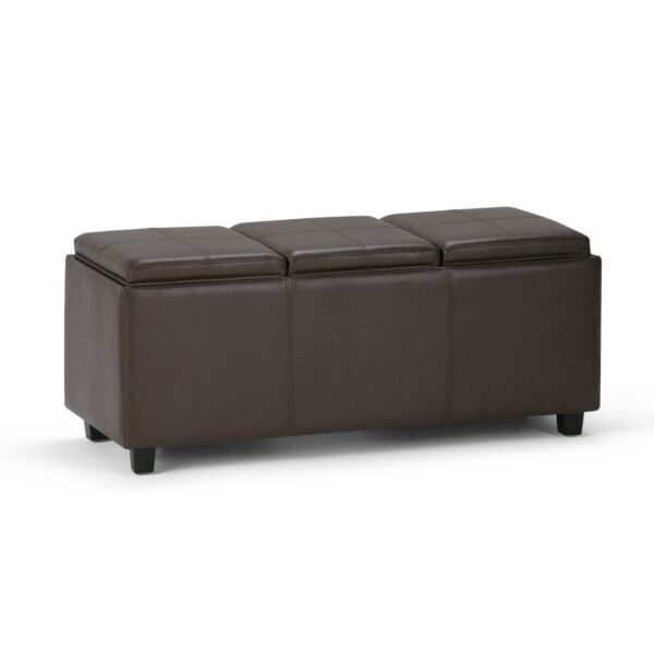 Avalon - Storage Ottoman - Chocolate Brown