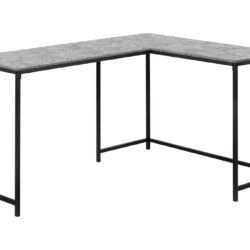 Computer Desk, Home Office, Corner, L Shape, Laptop, Contemporary & Modern - Gray