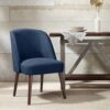 Bexley - Rounded Back Dining Chair With Wraparound Back - Blue - Image 2