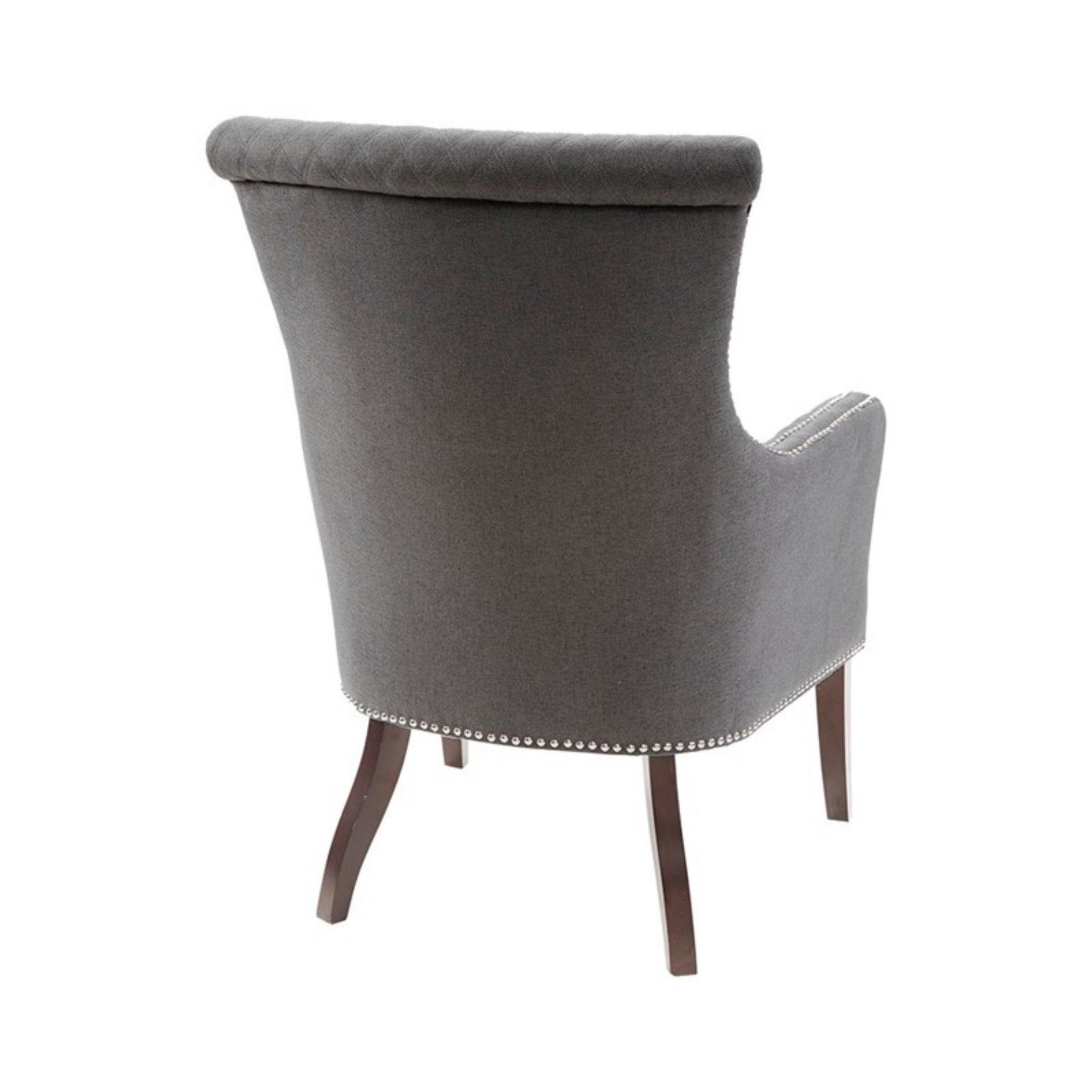 Heston - Accent Chair With Quilted Back And Nailheads - Gray - Image 8