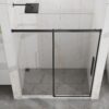 Sliding Shower Door With Easy Clean Coating, Semi Frameless 60" X 72", 6mm Tempered Glass - Matte Black - Image 4