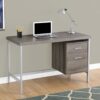 Computer Desk For Home Office, Laptop, Left, Right Set - Up, Storage Drawers, Contemporary & Modern - Taupe - Image 3