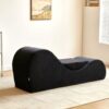 Solace - Chaise Lounge Chair Relaxation, Ergonomic Design With Soft Yet Firm High Density Foam Core, Removable Machinewashable Cover - Black - Image 6
