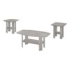 Table Set, Coffee, End, Side, Accent For Living Room, Transitional (Set of 3) - Gray - Image 2