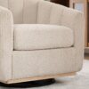360° Swivel Pumpkin Shape Club Armchair - Wheat - Image 13