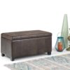 Dover - Storage Ottoman Bench - Distressed Brown - Image 8