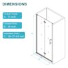 Bi Fold Frameless Shower Door With Tempered Glass,1 / 4" Thickness - Chrome - Image 3