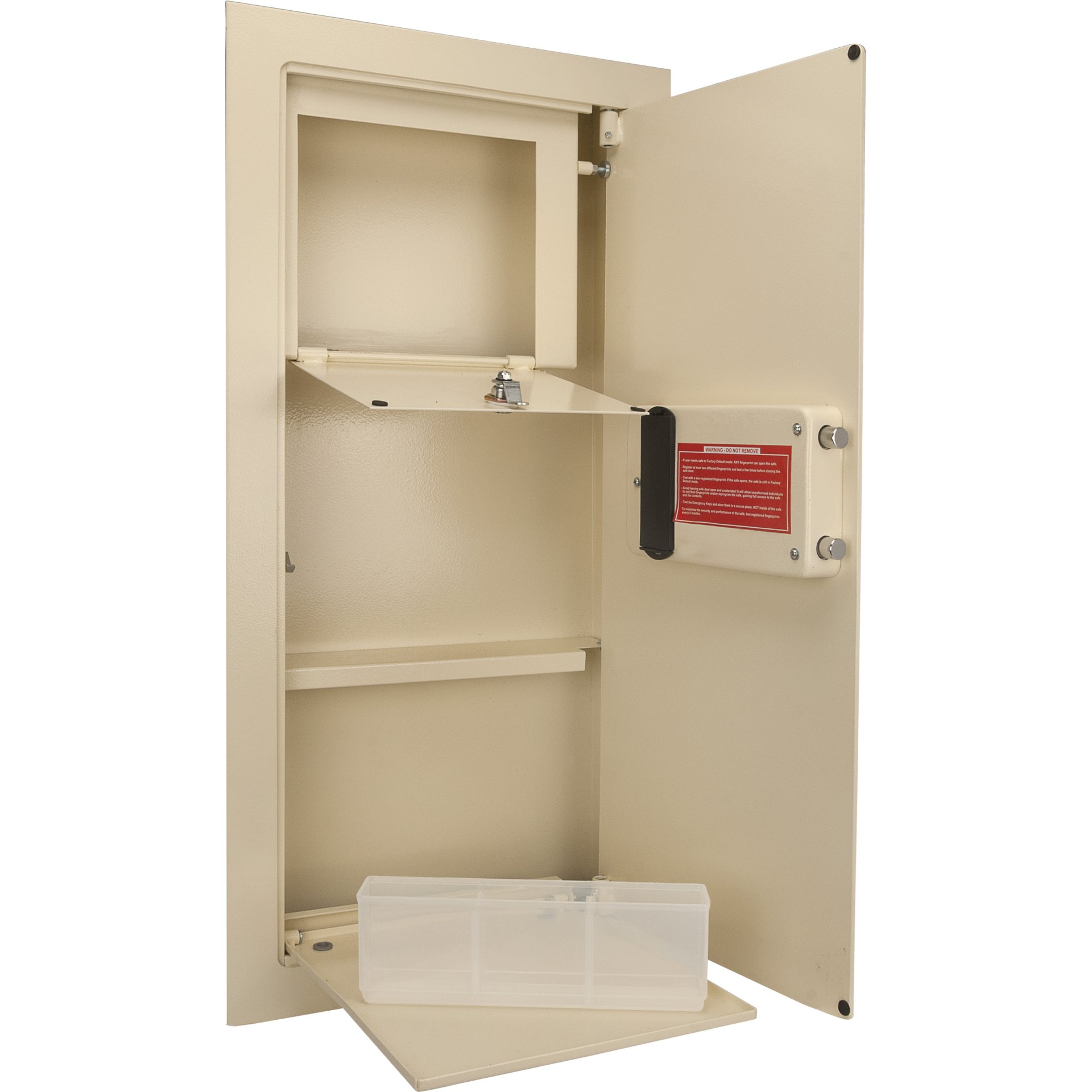 0.82 Cubic Ft Biometric Wall Safe - Beige - Image 6