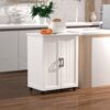 Sturdy Storage Cabinet With Large Capacity For Living Room, Bedroom, Kitchen - White - Image 5