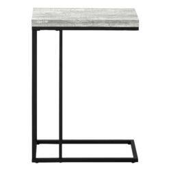 Accent Table, C - Shaped, Contemporary Stylish - Gray