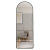 Arched Floor Mounted Full Length Mirror For Bathroom And Bedroom - Black - Image 8