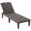2 Piece Outdoor Chaise Lounges With Adjustable Backrest, Polypropylene - Dark Brown - Image 11