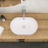 Vessel Oval Bathroom Sink - White - Image 4