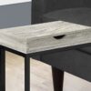 Accent Table, C - Shaped Stylish Modern - Gray - Image 9